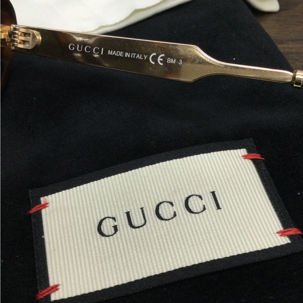 NIB GUCCI Tortoiseshell Cat Eye Sunglasses - Brown Gradient Lenses - Picture 6 of 10